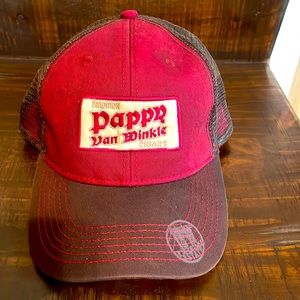Pappy Van Winkle Cigars Vintage Red and Brown Trucker Hat Collectible
